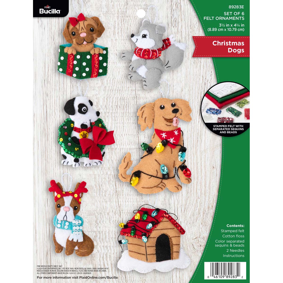 Shop Plaid Bucilla ® Seasonal - Felt - Ornament Kits - Christmas Gnomes -  89298E - 89298E