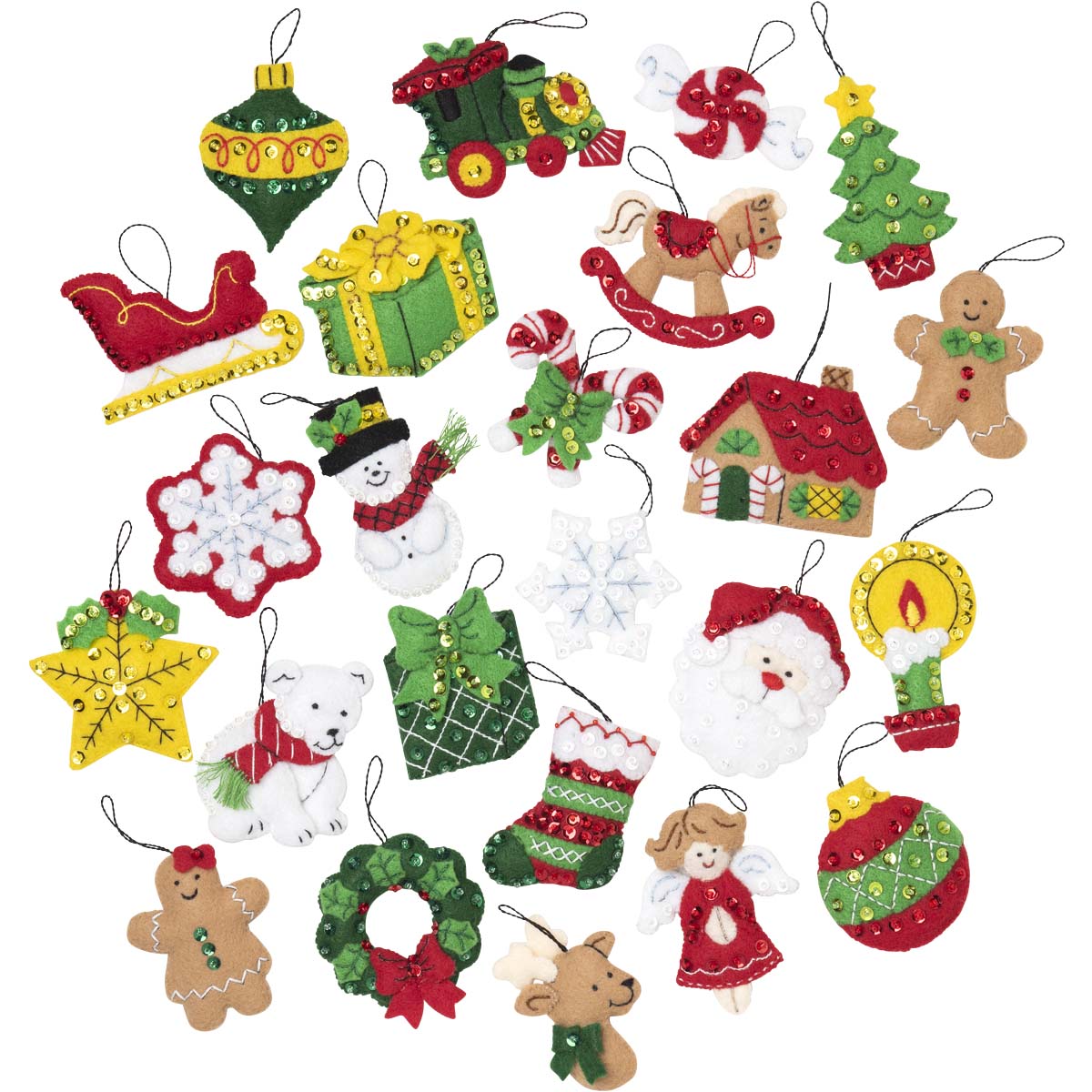 Shop Plaid Bucilla ® Seasonal  Felt  Ornament Kits  Christmas Minis