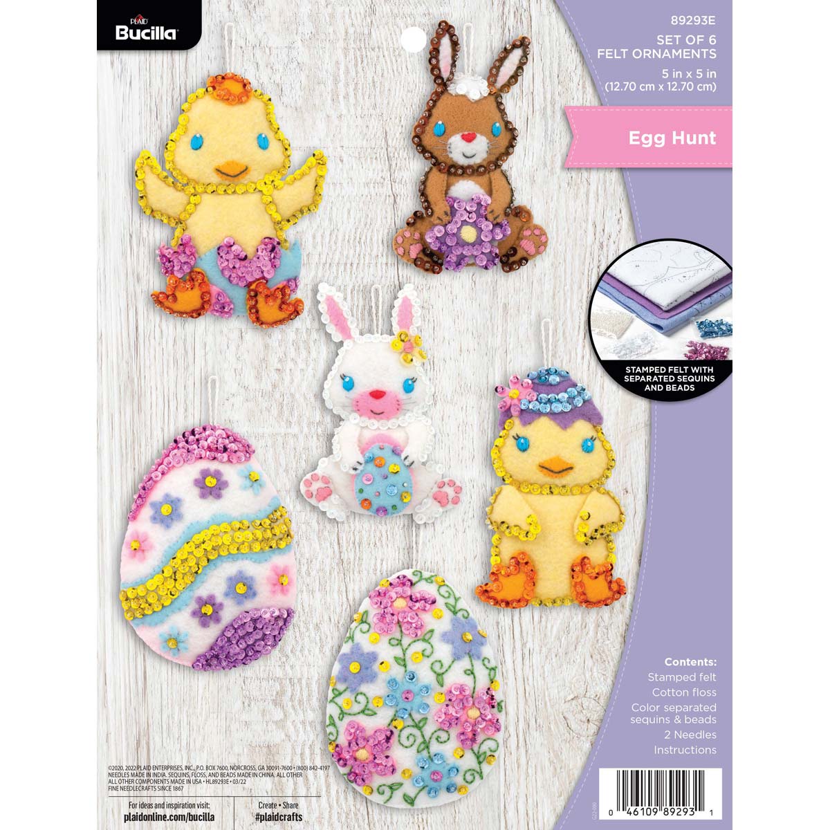 Large Paint By Numbers Kit - Easter Bunny Wreath