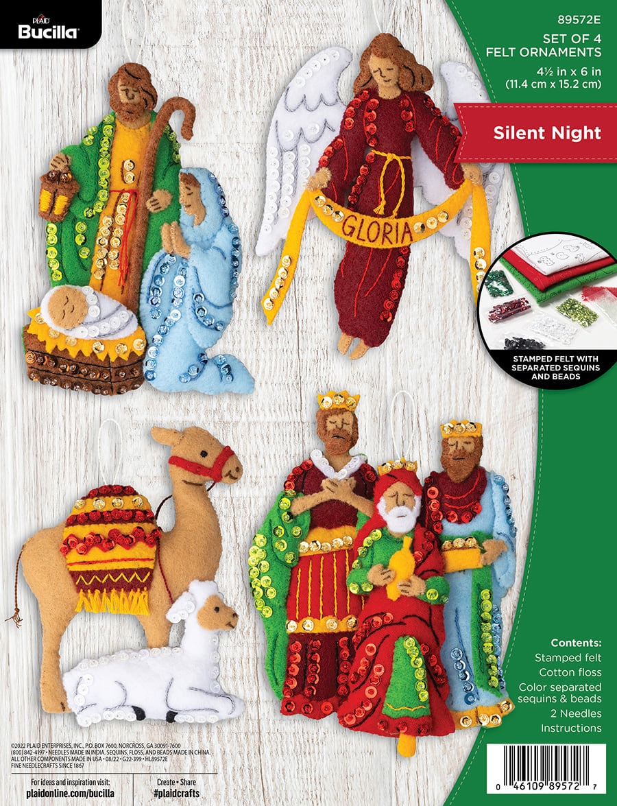 Bucilla Silent Night Felt Stocking Kit - Arts & Crafts