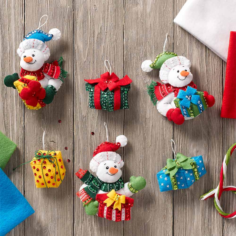 Shop Plaid Bucilla ® Seasonal Felt Ornament Kits Snowman With