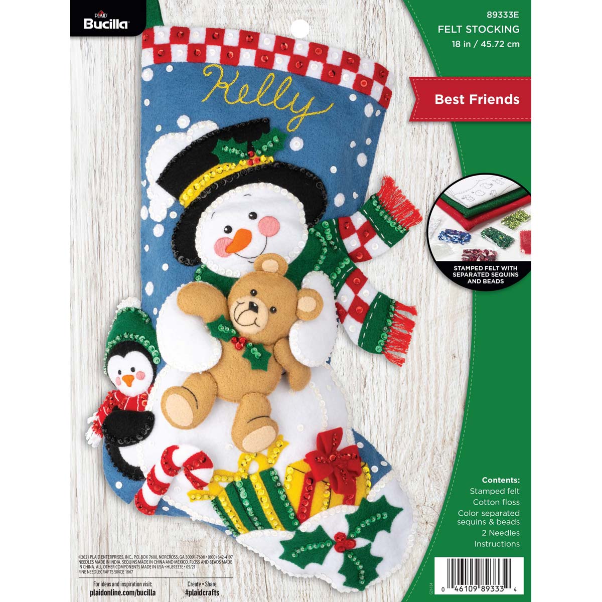 Shop Plaid Bucilla ® Seasonal - Felt - Stocking Kits - Teamwork