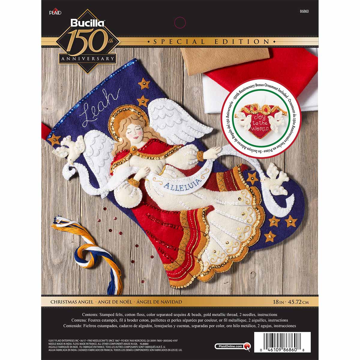 Bucilla Felt Applique 18 Stocking Making Kit, Winter Wonderland, Perfect  for DIY Arts and Crafts, 89540E