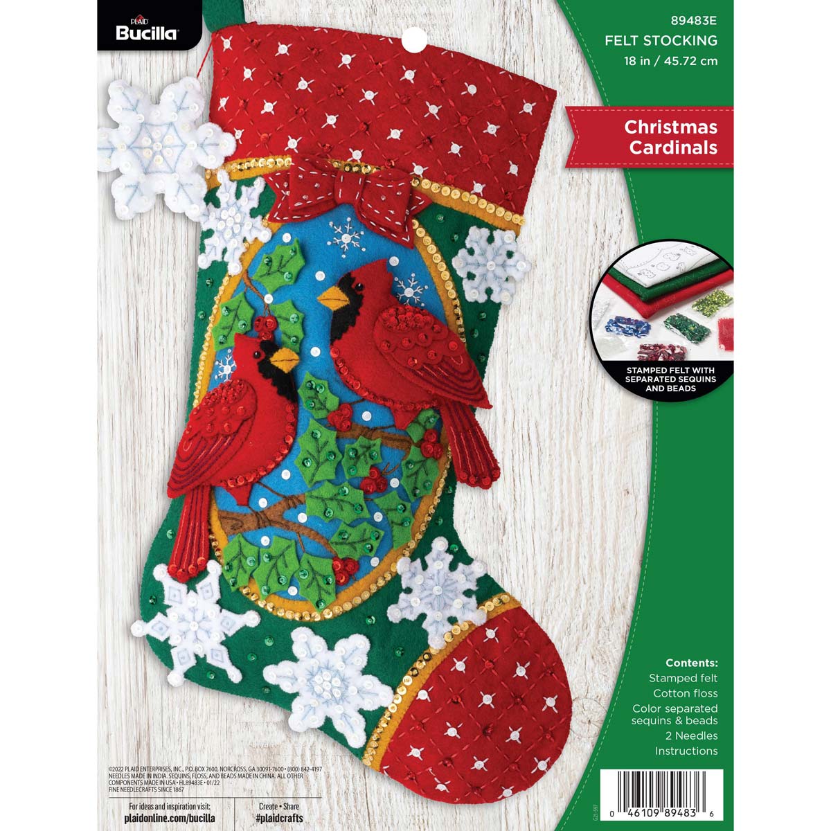 Shop Plaid Bucilla ® Seasonal - Felt - Stocking Kits - Jolly Saint