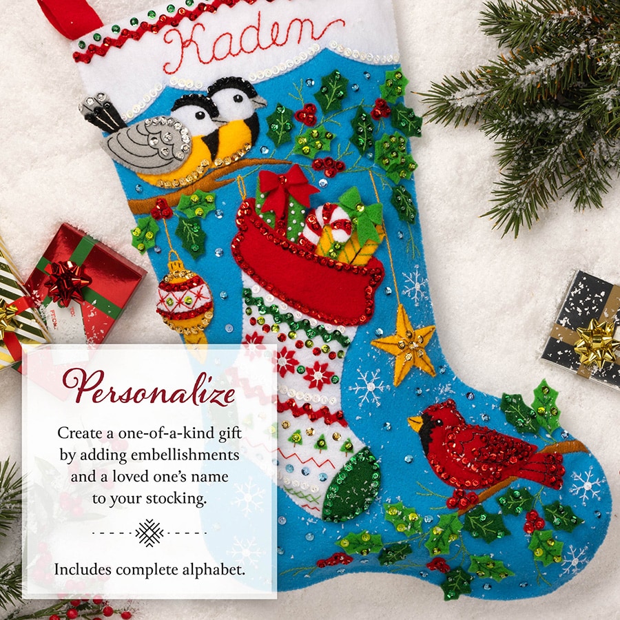 Shop Plaid Bucilla ® Seasonal - Felt - Stocking Kits - Festive Sweater  Christmas - 89541E - 89541E