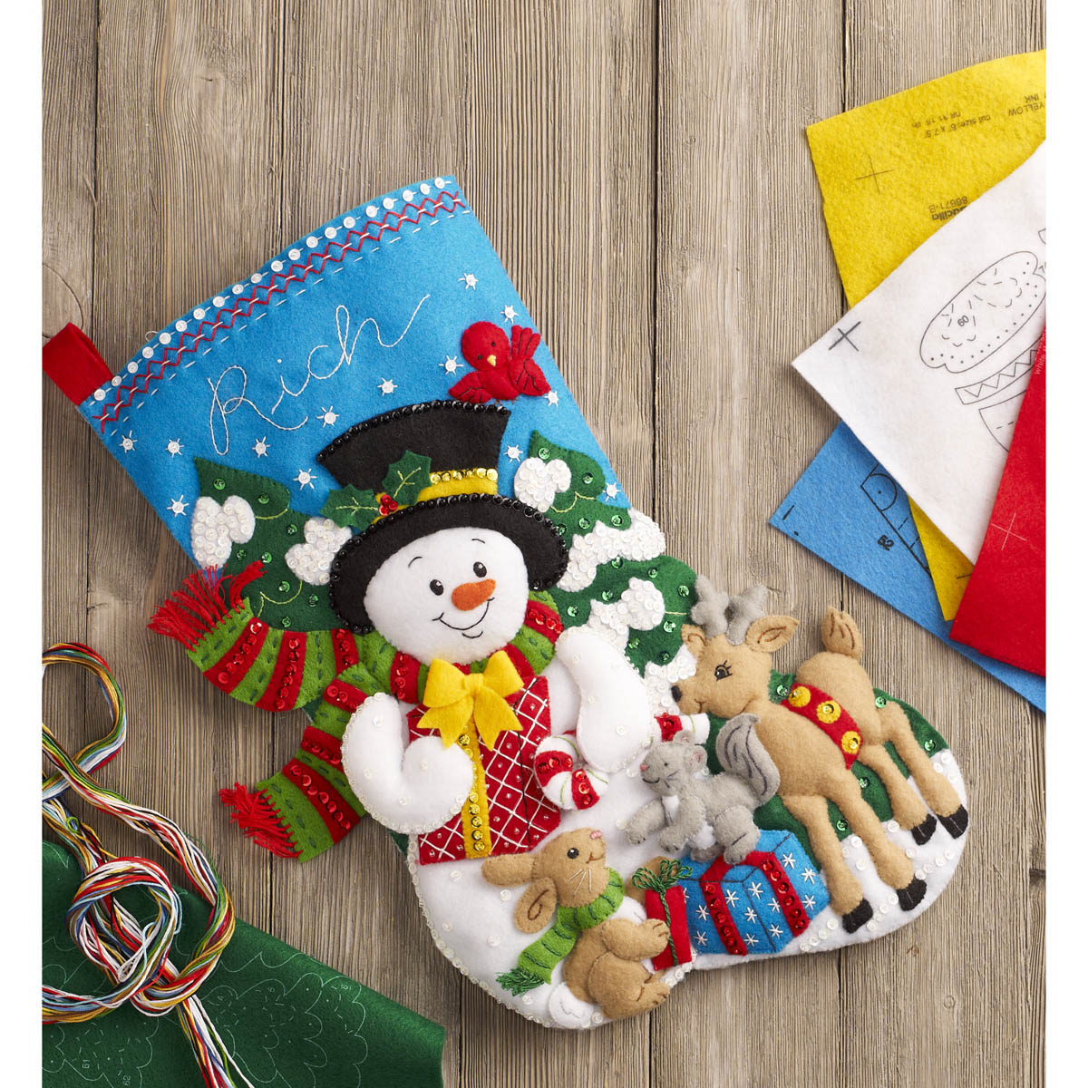 Shop Plaid Bucilla ® Seasonal - Felt - Stocking Kits - Forest Friends ...