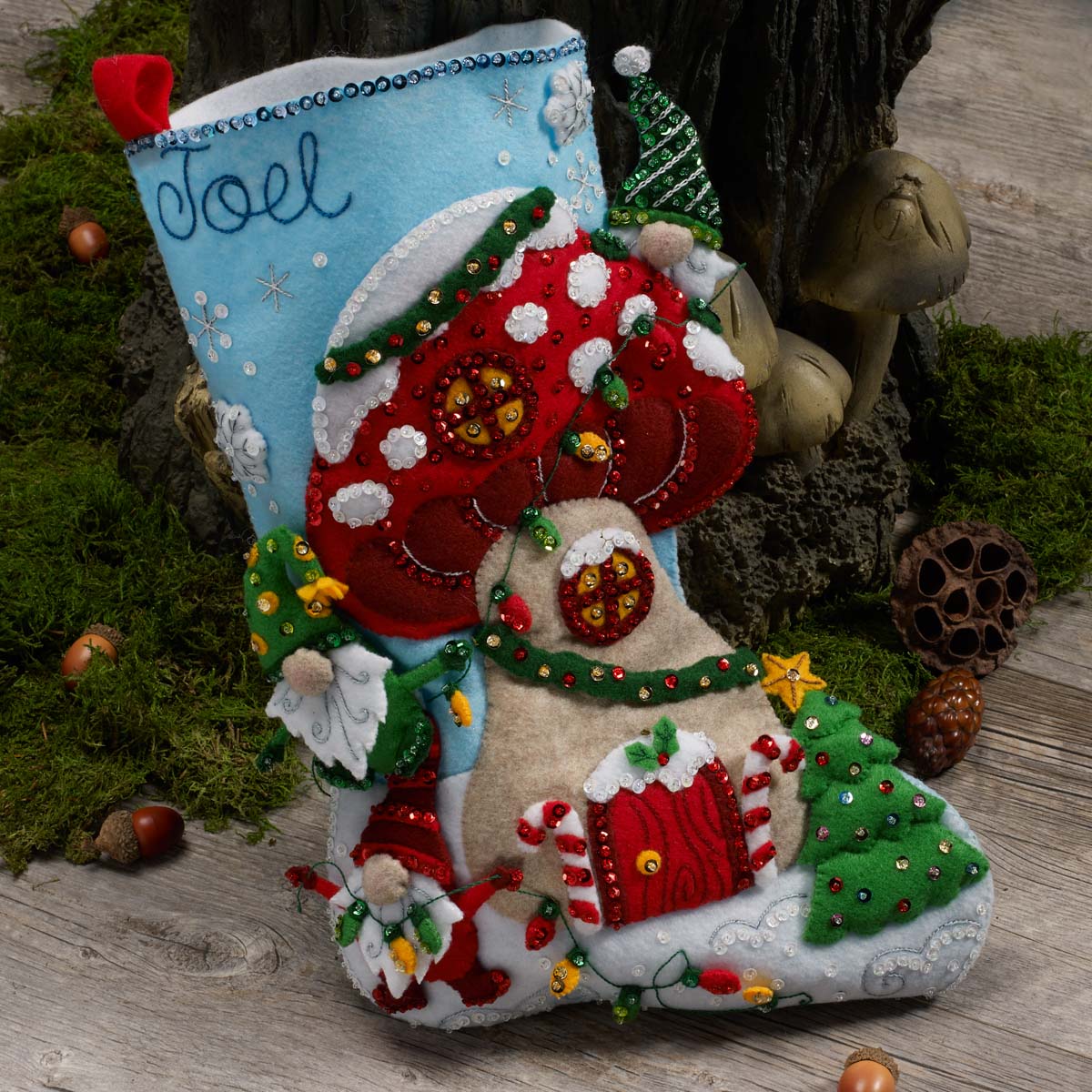 Shop Plaid Bucilla ® Seasonal - Felt - Stocking Kits - Gnome For Christmas  - 89473E - 89473E