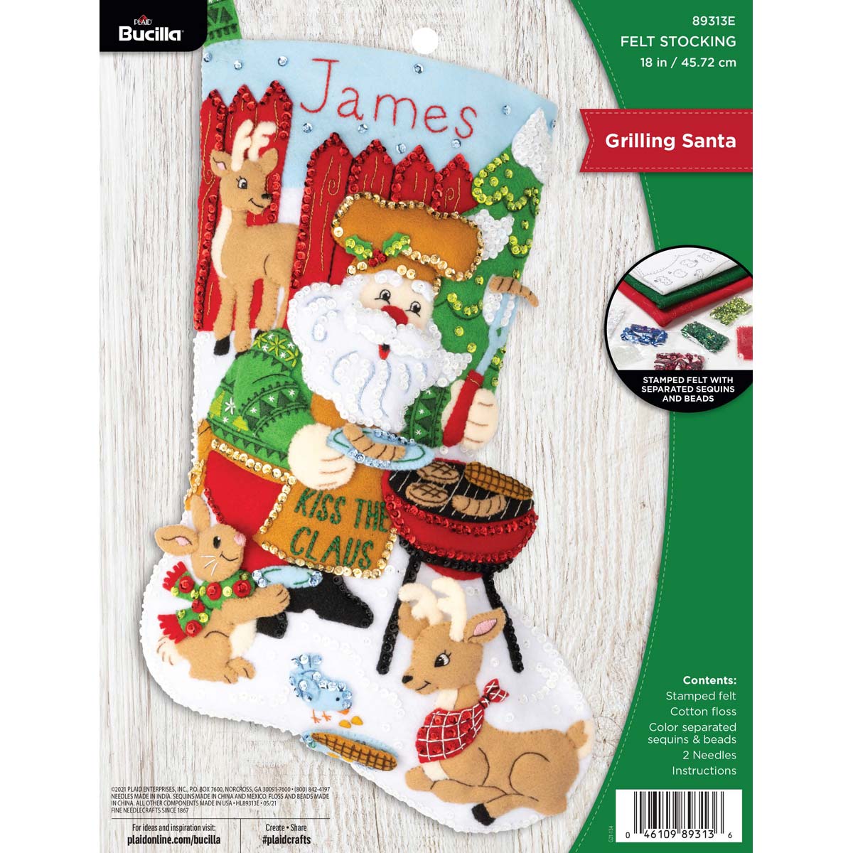 Shop Plaid Bucilla ® Seasonal - Felt - Stocking Kits - Forest Greetings -  89242E - 89242E