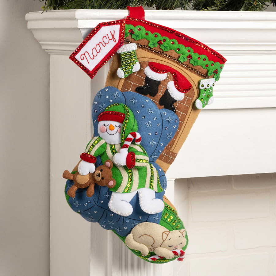 Shop Plaid Bucilla ® Seasonal - Felt - Stocking Kits - Holiday Dreaming -  89561E - 89561E