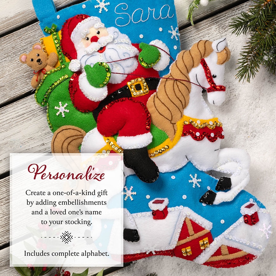 Bucilla Fishing Santa Finished Christmas Stocking 2024 Pre-order 