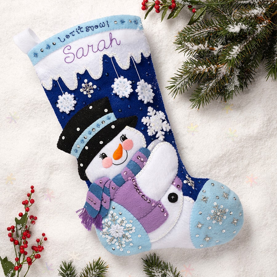 Let it Snow Fair Isle Christmas Stocking Kit