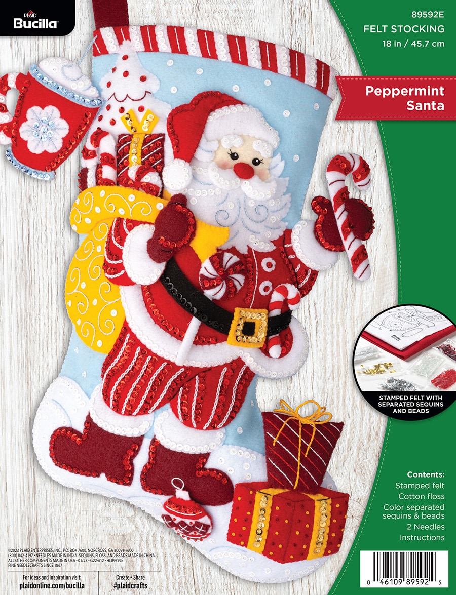 Bucilla Artic Santa Felt Stocking Kit