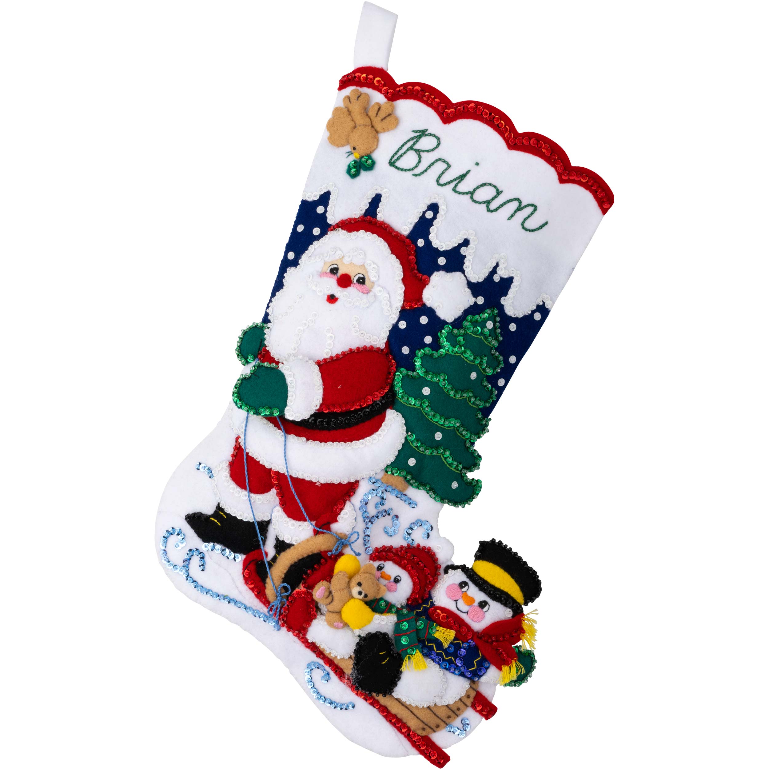 Shop Plaid Bucilla ® Seasonal - Felt - Stocking Kits - Dino Santa