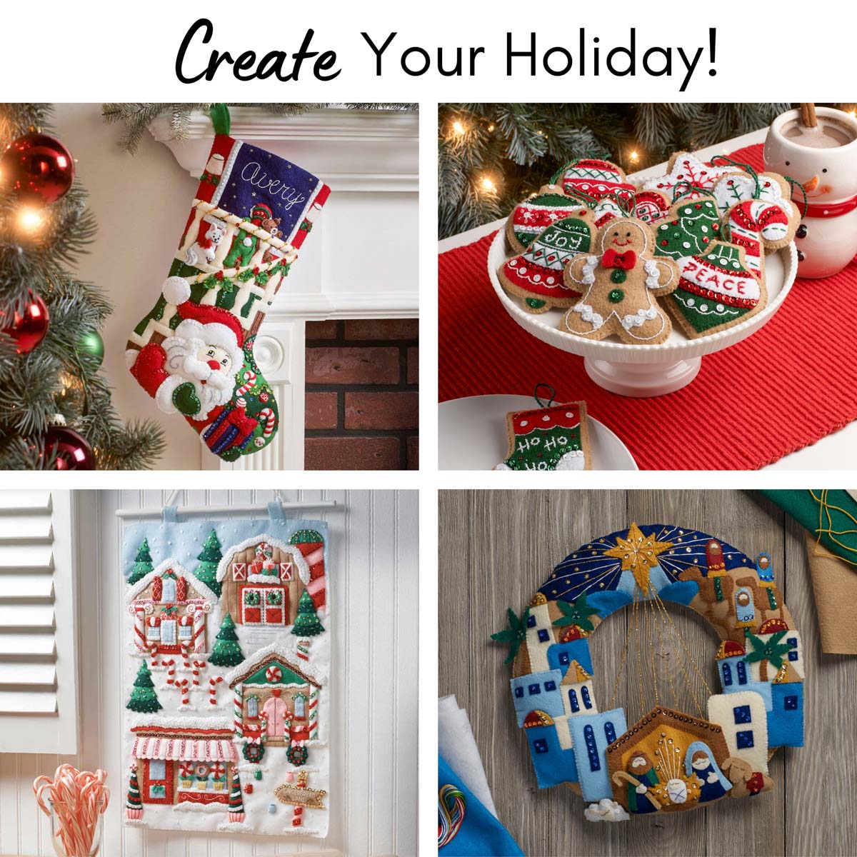 Shop Plaid Bucilla ® Seasonal - Felt - Stocking Kits - Story Time Santa -  89482E - 89482E