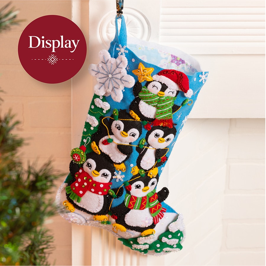 Shop Plaid Bucilla ® Seasonal - Felt - Stocking Kits - Snow Fun
