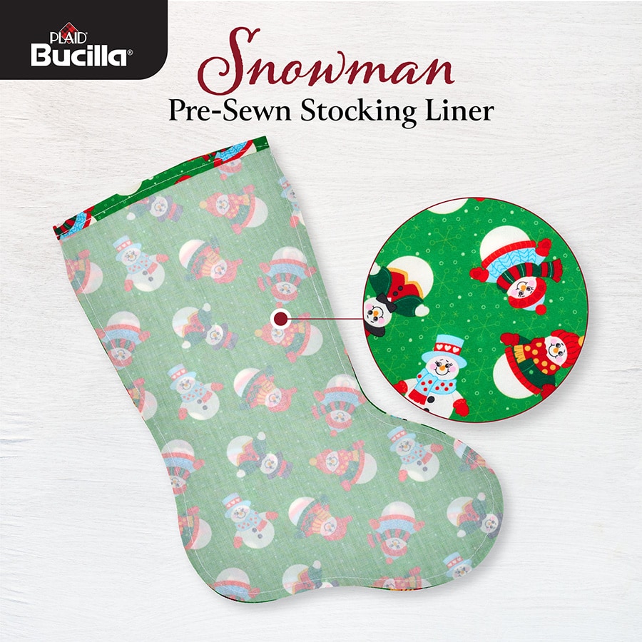 Shop Plaid Bucilla ® Seasonal - Stocking Liner - Snowman - 89674E - 89674E