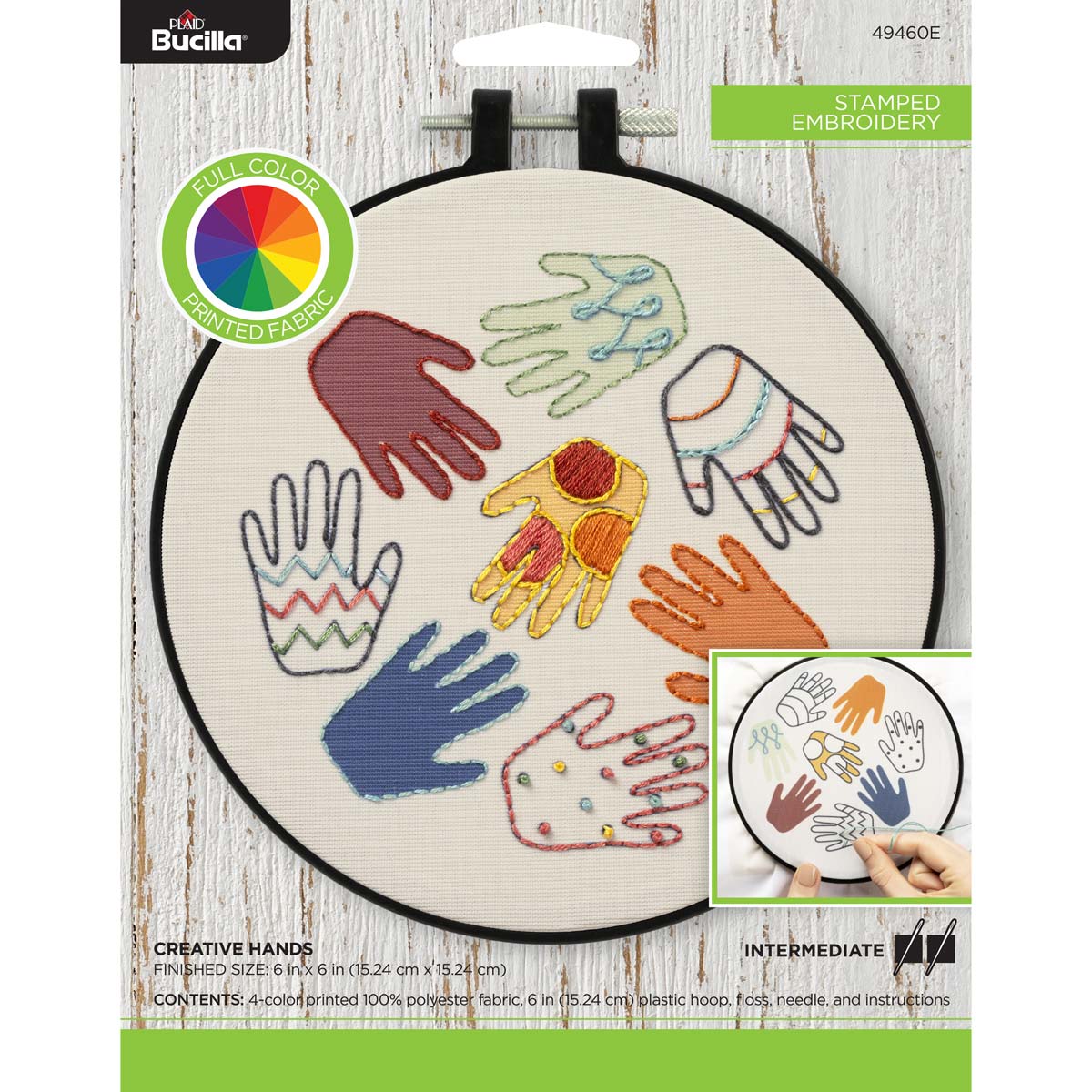 Shop Plaid Bucilla ® Stamped Embroidery - Full Color - Creative Hands -  49460E - 49460E