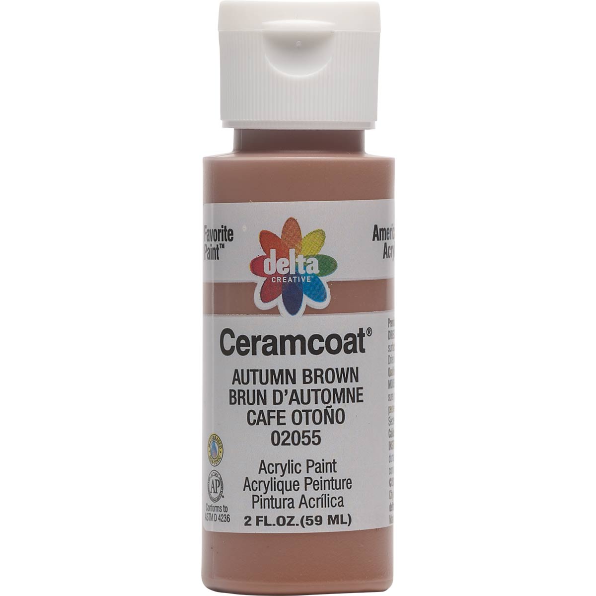 Delta Ceramcoat Acrylic Paint 2oz-Bambi Brown - Opaque