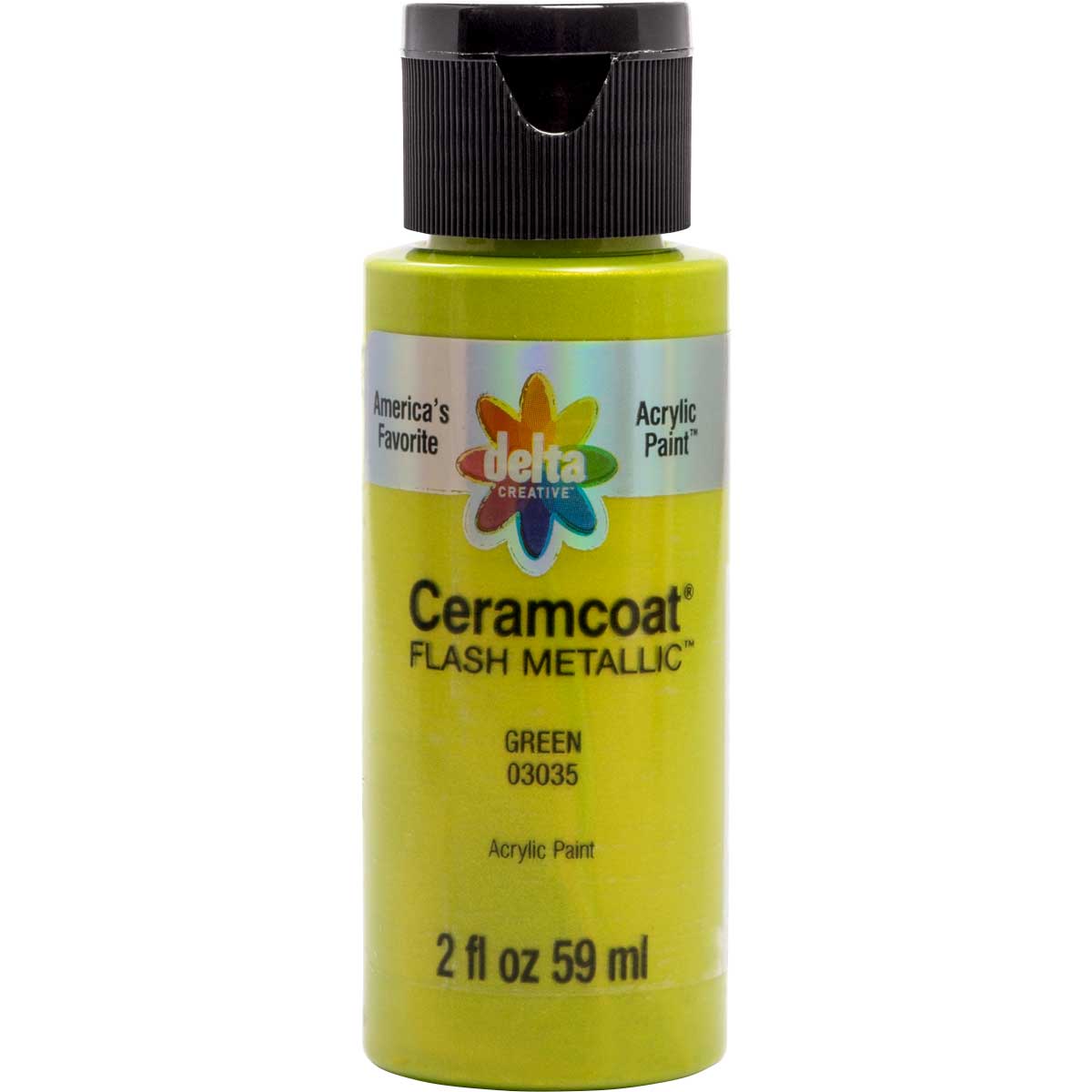 Shop Plaid Delta Ceramcoat ® Acrylic Paint - Flash Metallic Green, 2 oz. - 03035 - 03035 | Plaid Online