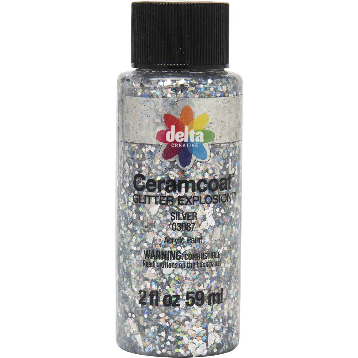 Delta Creative™ Ceramcoat® Acrylic Paint - Metallic Silver, 2 fl