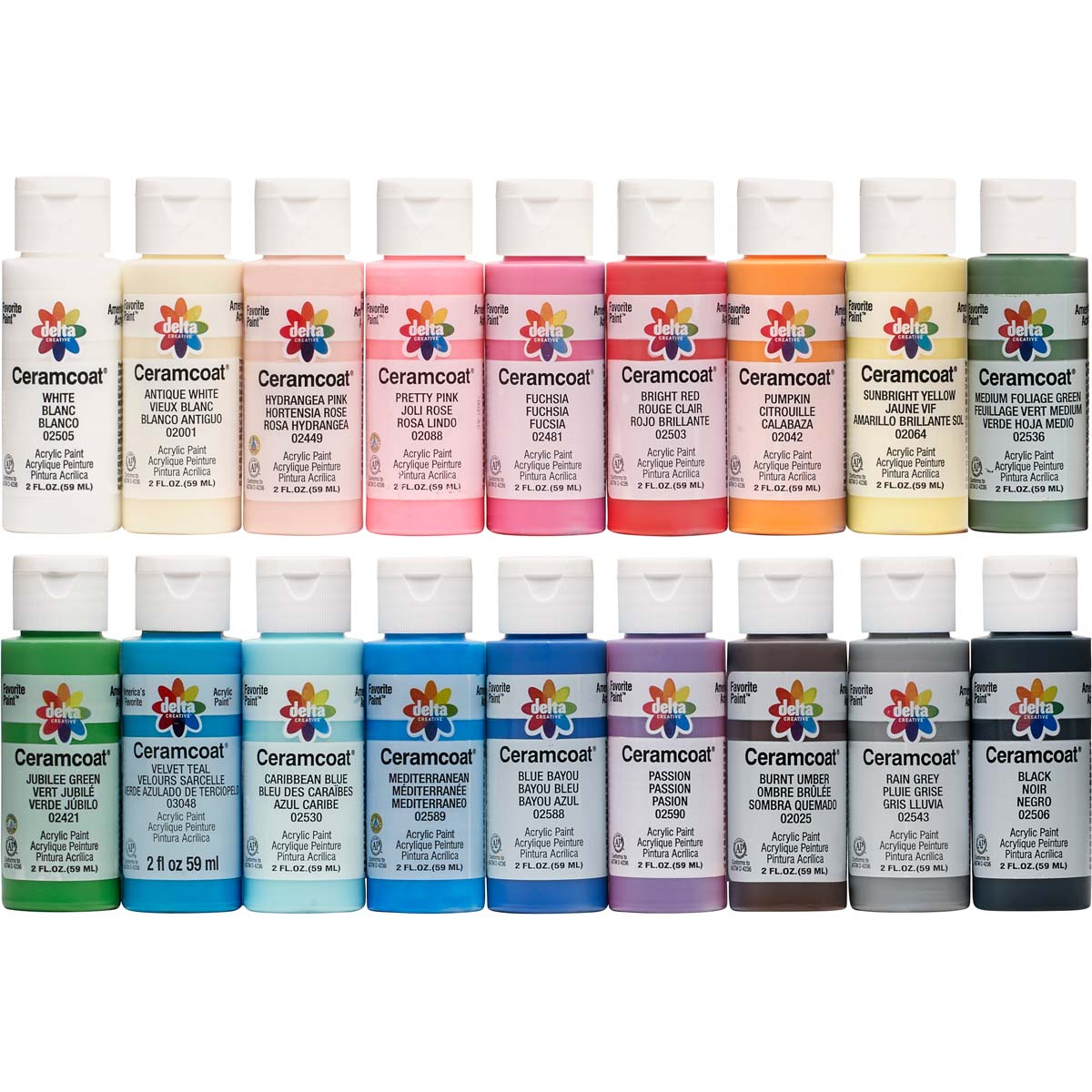 Shop Plaid Delta Ceramcoat ® Paint Sets - Top Colors, 18 Colors