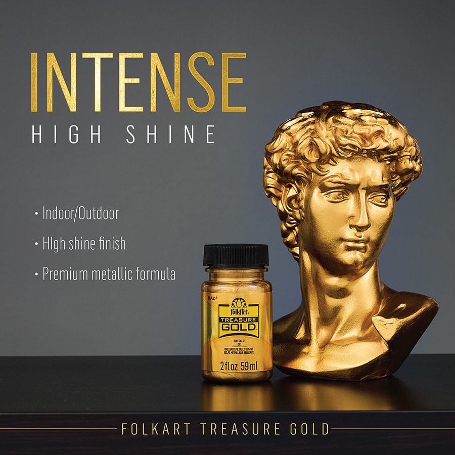 4-Color FolkArt® Treasure Gold™ Metallic Acrylic Paint Set | Oriental  Trading