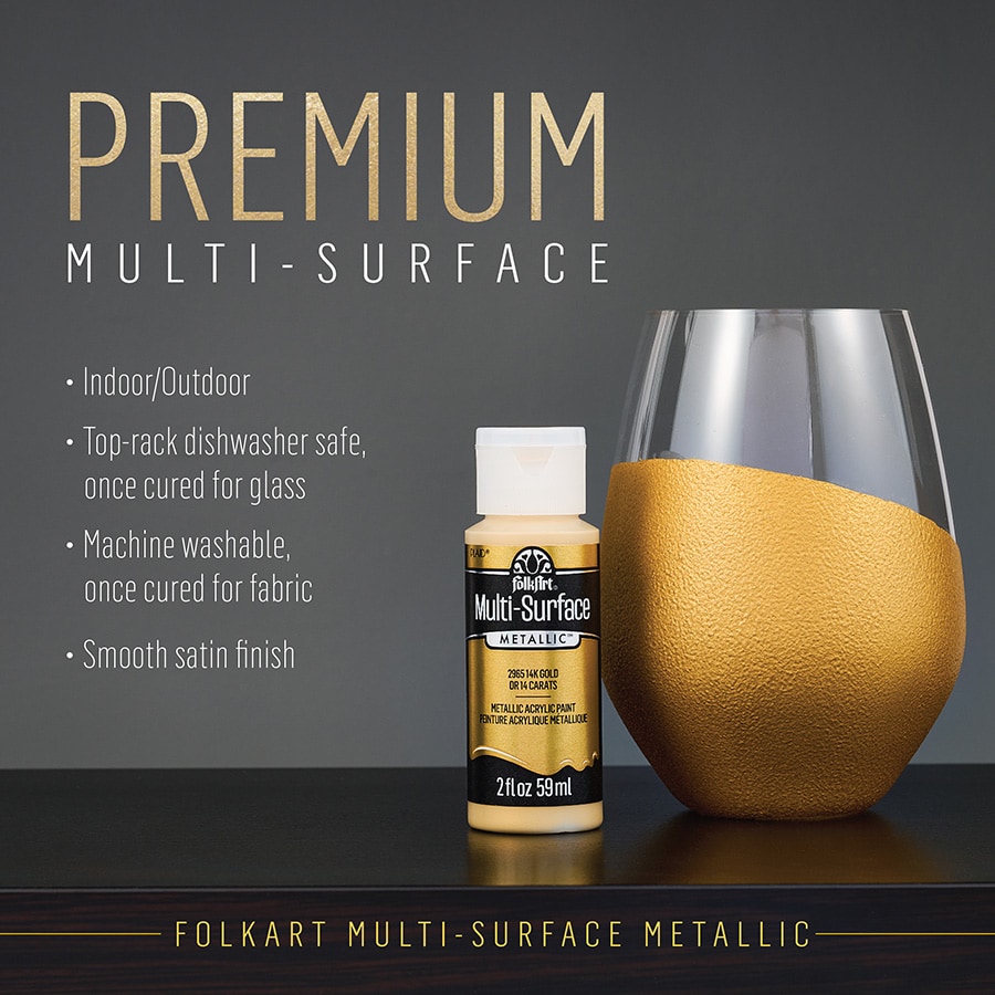 Shop Plaid FolkArt ® Best Gold Metallic Acrylic Paint Color Kit