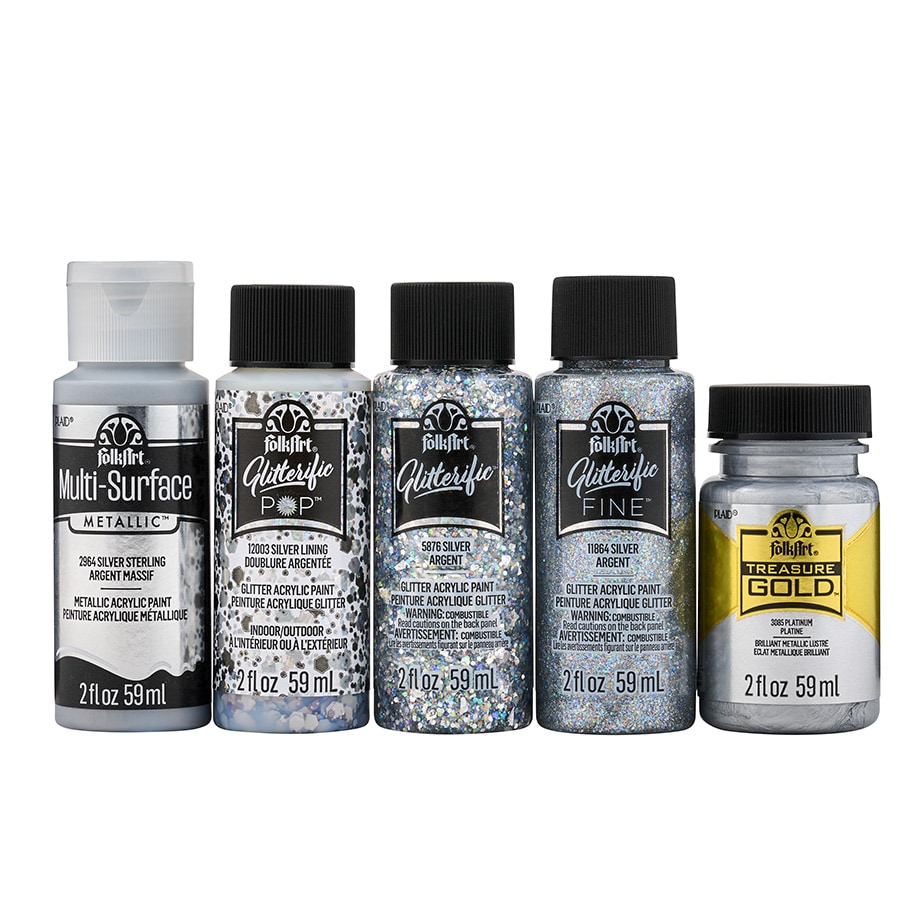 Shop Plaid FolkArt ® Best Silver Metallic Acrylic Color Kit - 96423 - 96423