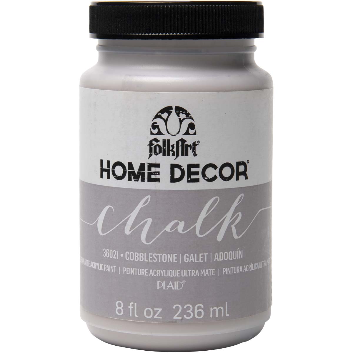 Shop Plaid FolkArt ® Home Decor™ Chalk - Grey/Black with Brushes, 8 oz. -  96418 - 96418