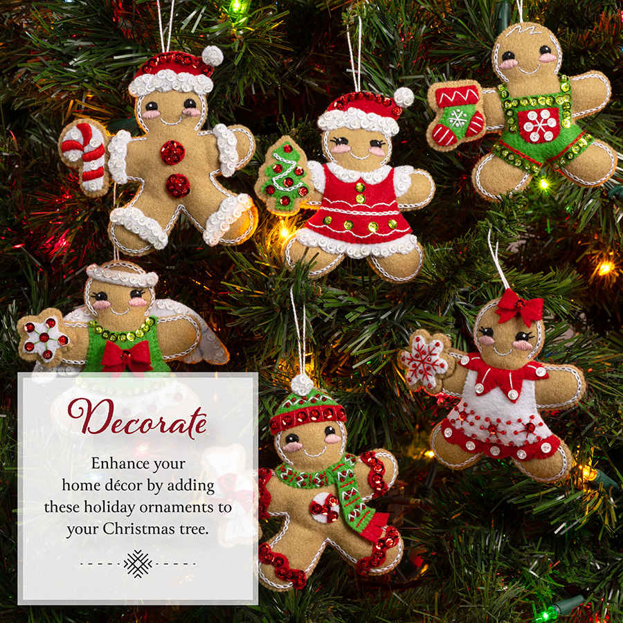 Shop Plaid Bucilla ® Seasonal - Felt - Ornament Kits - Christmas