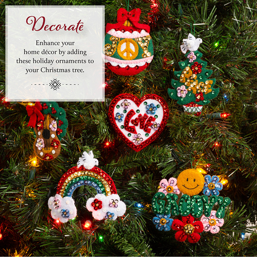Shop Plaid Bucilla ® Seasonal - Felt - Ornament Kits - Nordic Christmas -  86964E - 86964E