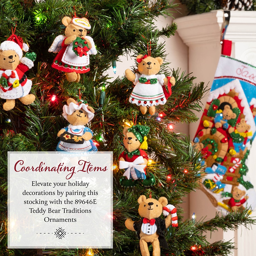 Shop Plaid Bucilla ® Seasonal Felt Stocking Kits A Bear-y Merry  Christmas 89597E 89597E Plaid Online