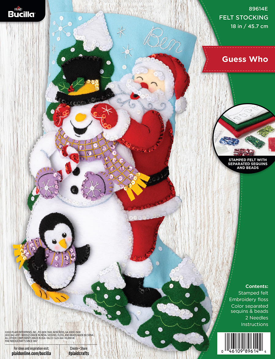 Shop Plaid Bucilla ® Seasonal - Felt - Stocking Kits - Guess Who