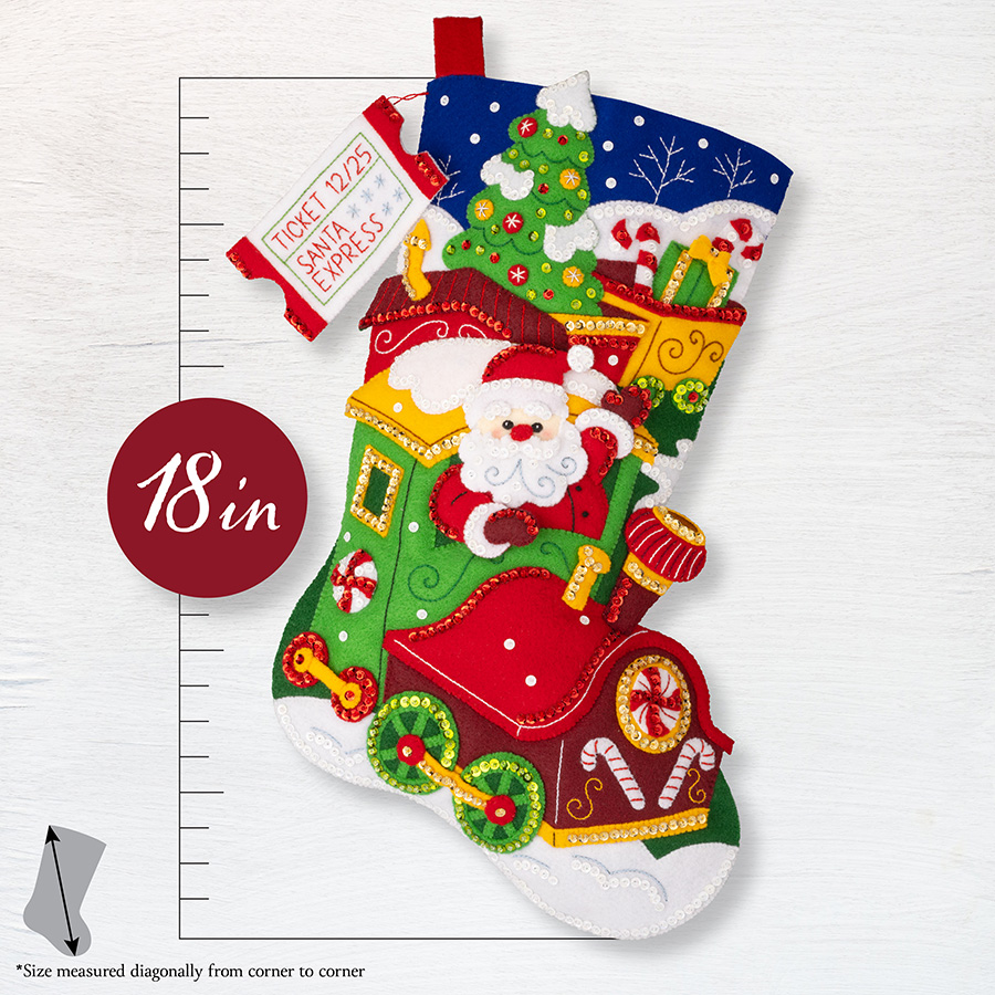 Shop Plaid Bucilla ® Seasonal - Felt - Stocking Kits - Santa's Peppermint  Express - 89611E - 89611E