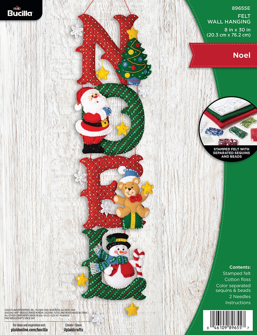 Shop Plaid Bucilla ® Seasonal Felt Wall Hanging Noel 89655E  89655E Plaid Online