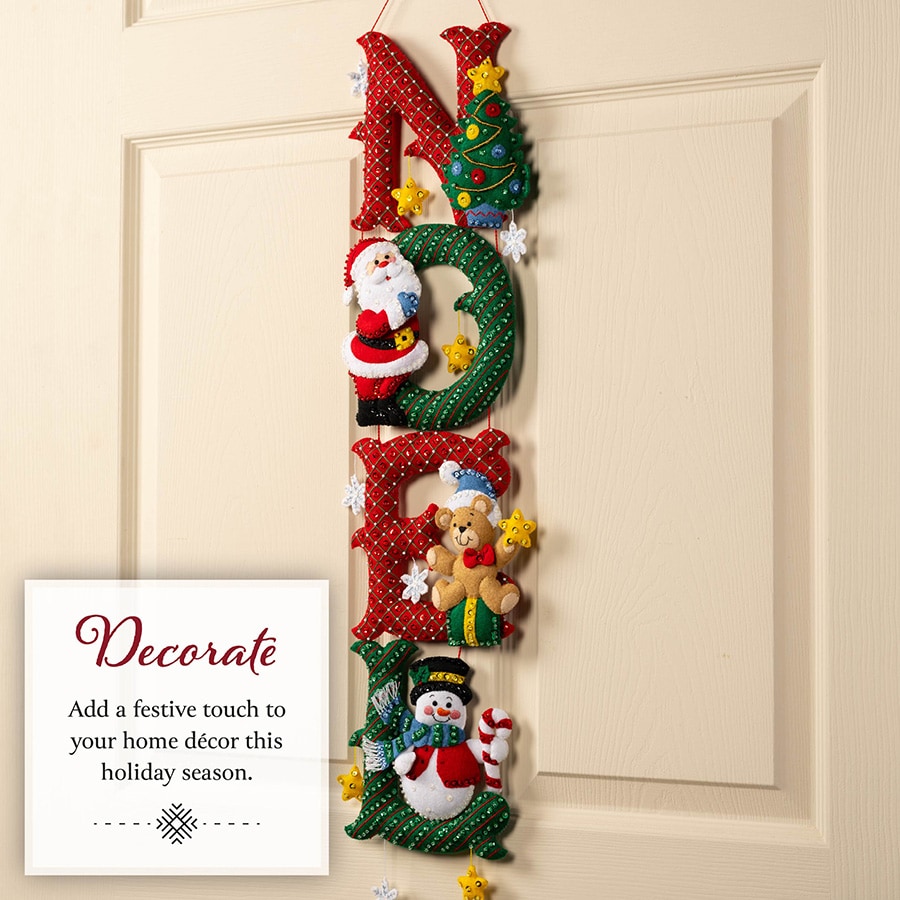 Bucilla NOEL Felt Christmas Wall Hanging Kit 86539, Santa, Frosty, Teddy  Bear DIY -  Canada