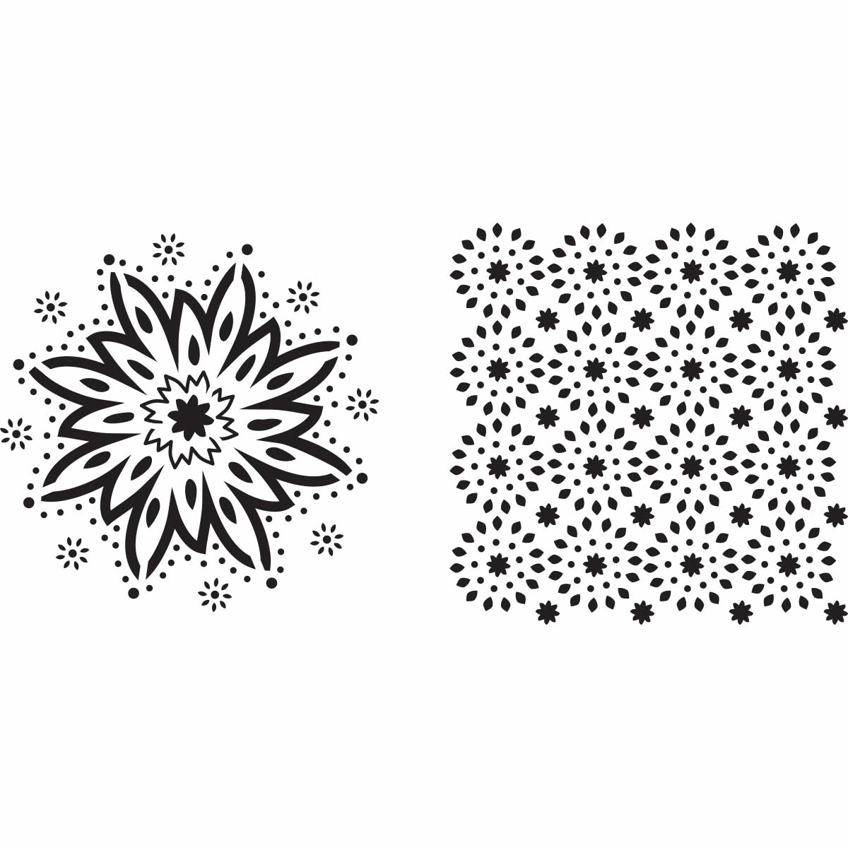 Shop Plaid Fabric Creations™ Adhesive Stencils Boho Flower, 6" x 6