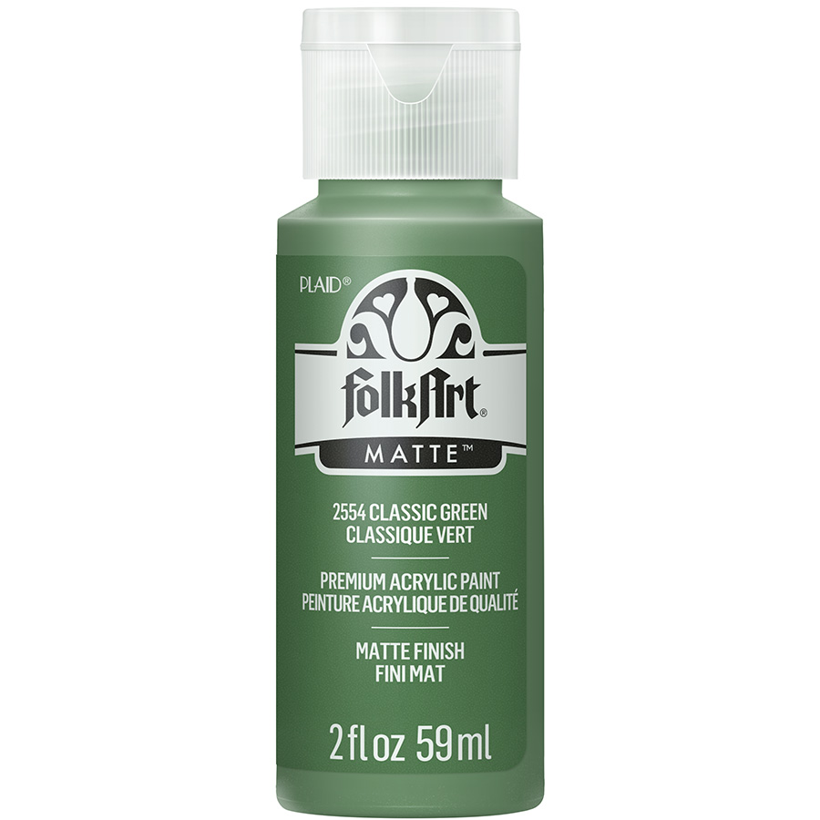 Shop Plaid FolkArt ® Acrylic Colors - Classic Green, 2 oz. - 2554 - 2554