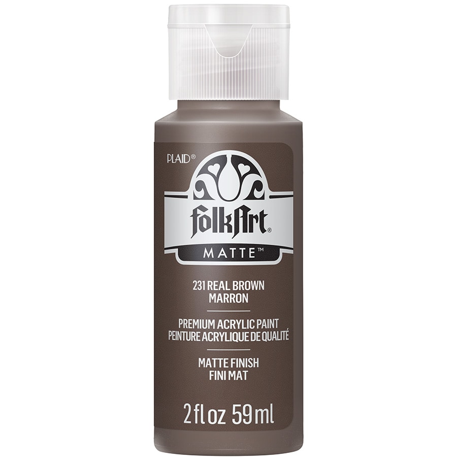 Shop Plaid FolkArt ® Multi-Surface Metallic Acrylic Paints - Chocolate  Brown, 2 oz. - 2967 - 2967