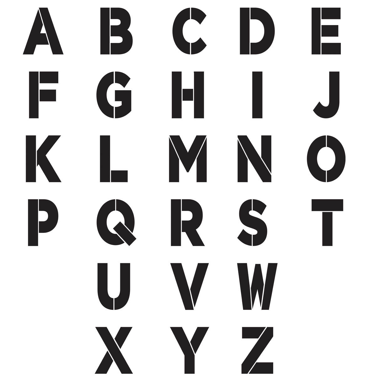 Shop Plaid FolkArt Alphabet Monogram Paper Stencils Bold Font 5 50314 50314 Plaid
