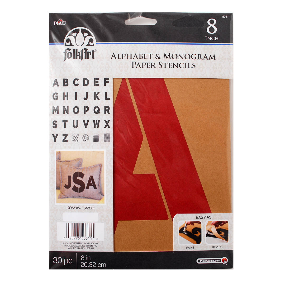 Shop Plaid Folkart ® Alphabet And Monogram Paper Stencils Bold Font 8 50311 50311 Plaid