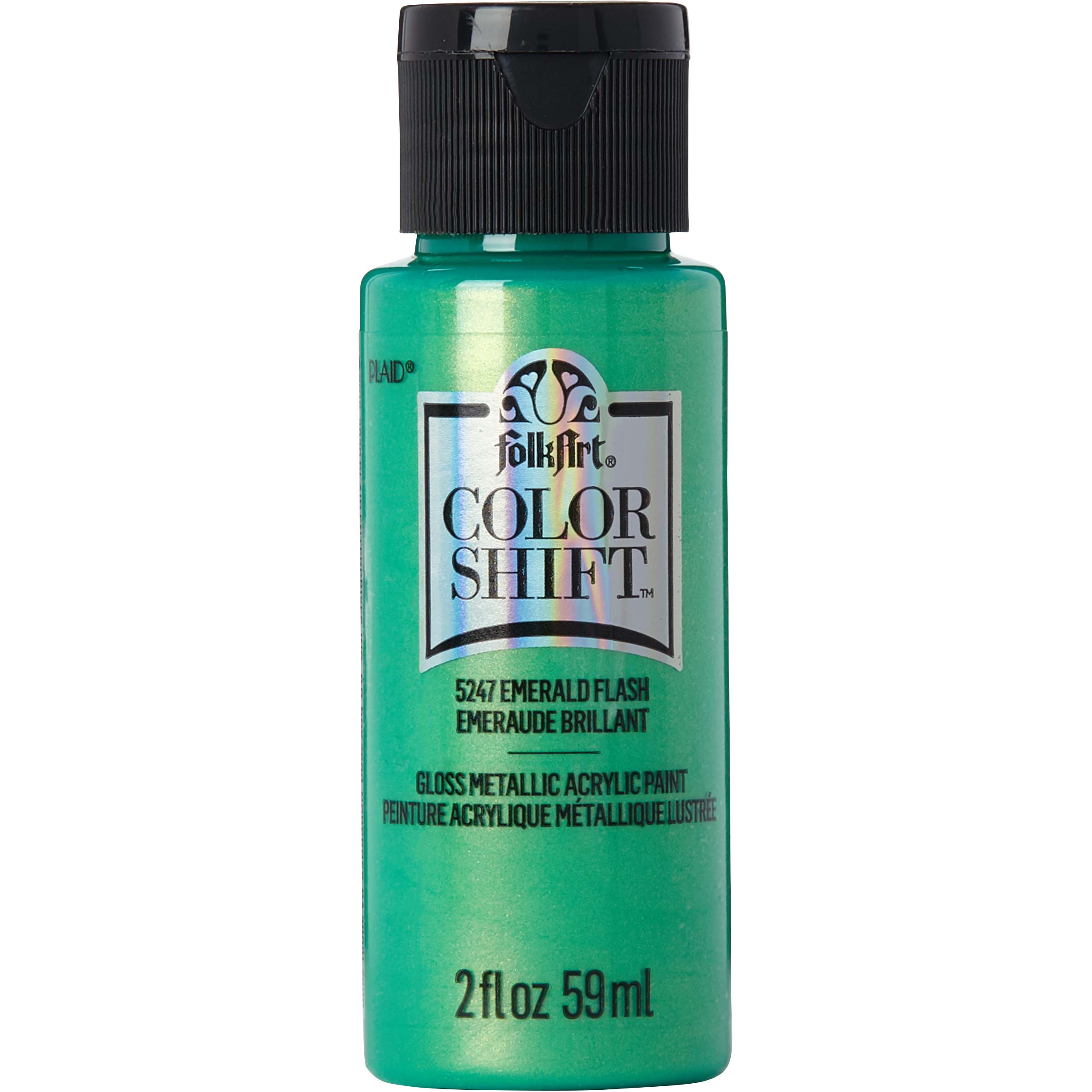 Shop Plaid FolkArt ® Color Shift™ Acrylic Paint - Emerald Flash, 2 oz. -  5247 - 5247
