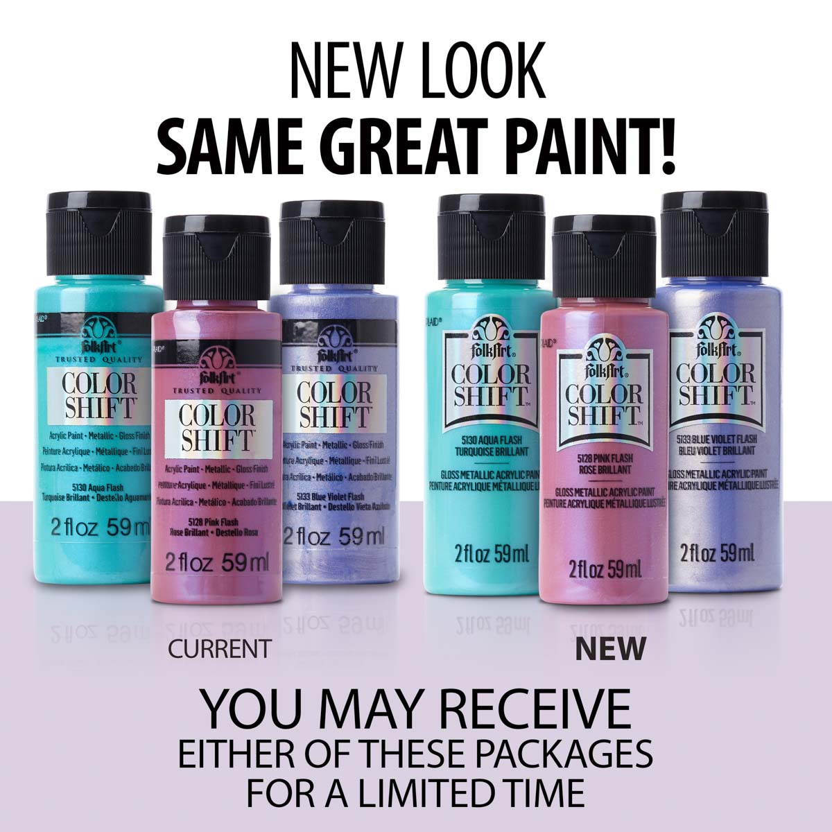 Shop Plaid FolkArt ® Color Shift™ Acrylic Paint - Pink Flash, 2 oz. - 5128  - 5128