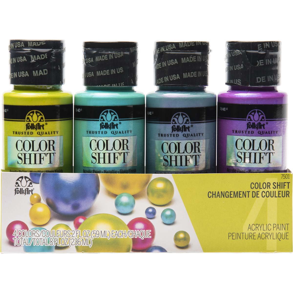 Shop Plaid FolkArt ® Color Shift™ Acrylic Paint - Silver Flash, 2 oz. -  5456 - 5456