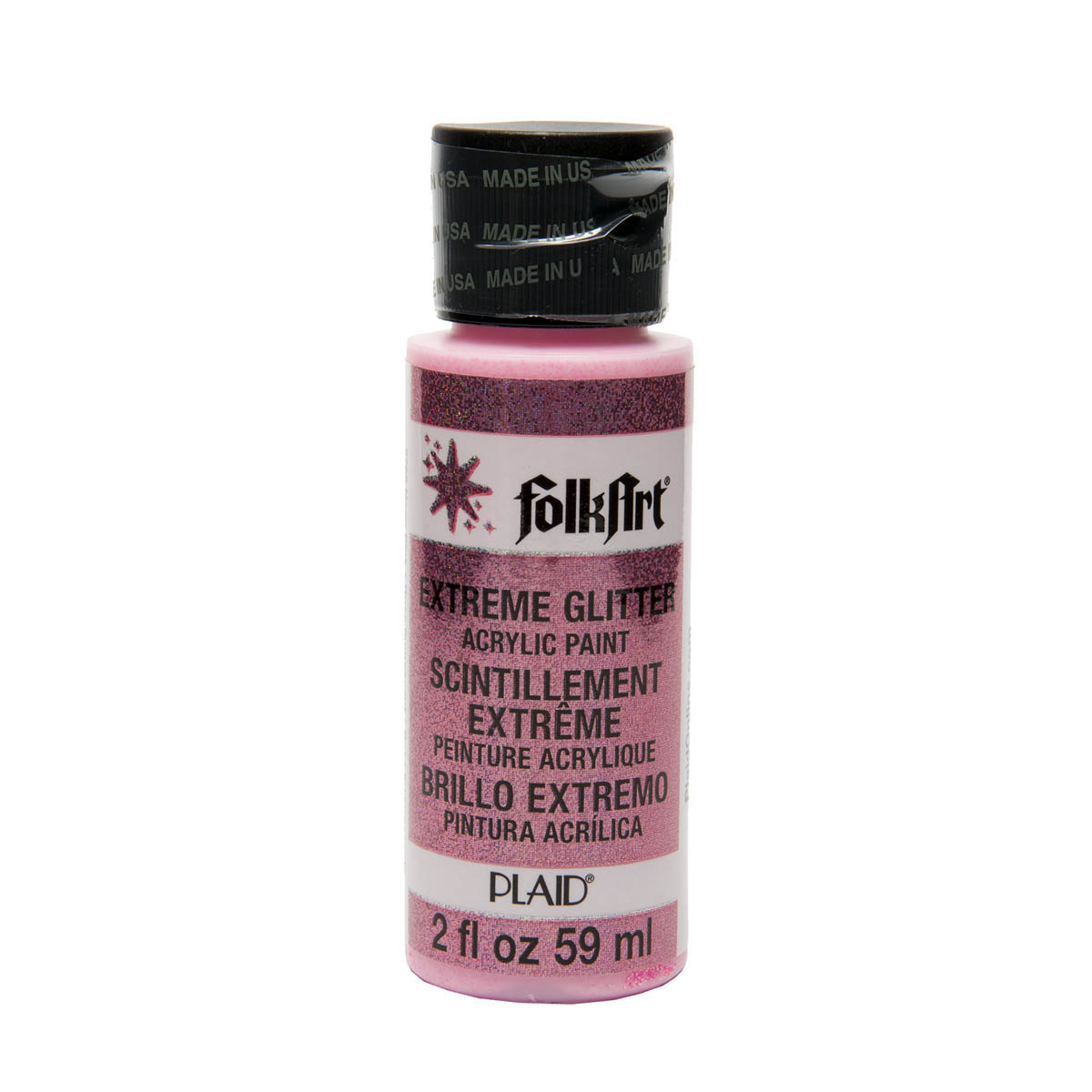 Folkart Extreme Glitter Acrylic Paint in Assorted Colors (2 Oz), 2796,  Hologram