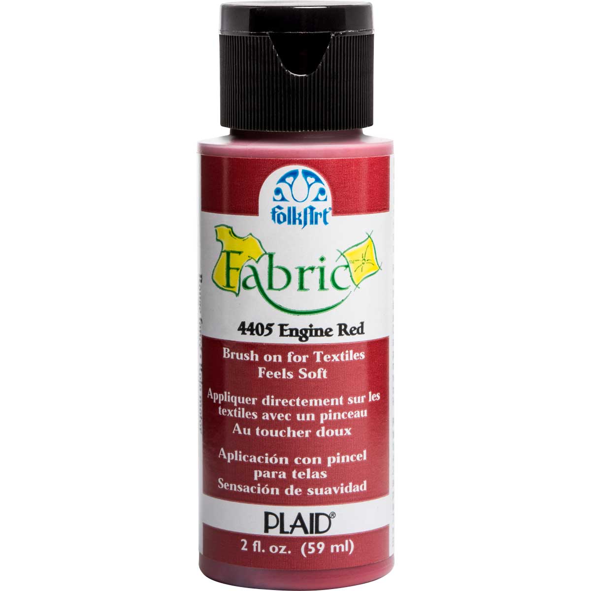 Shop Plaid FolkArt ® Fabric™ Paint - Brush On - Engine Red - 4405