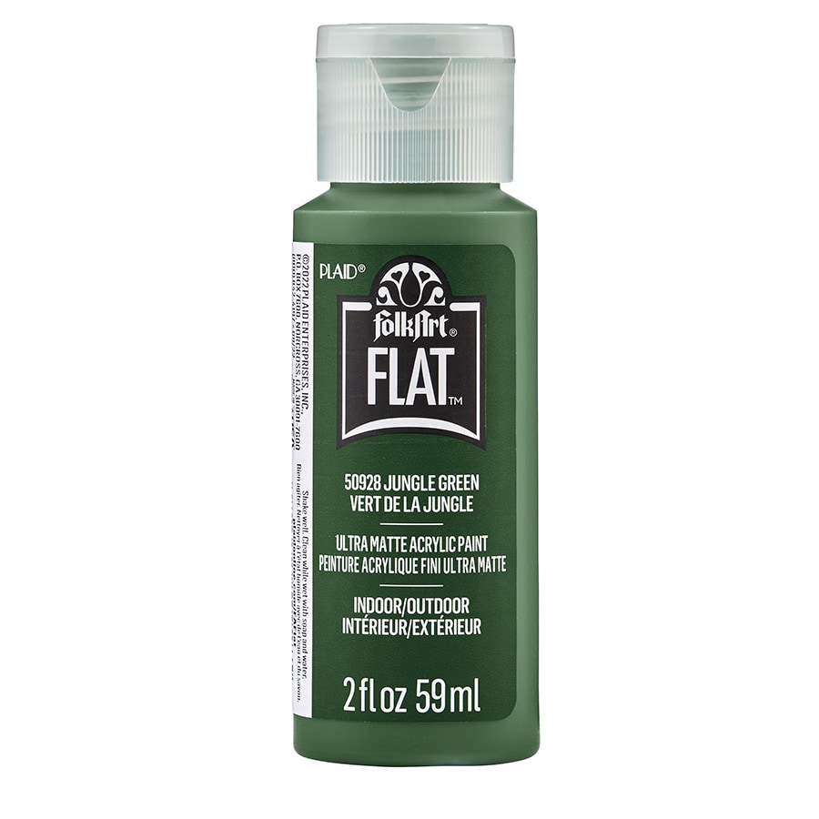 Shop Plaid FolkArt ® Flat™ Ultra Matte Acrylic Paint - Jungle Green, 2 oz.  - 50928 - 50928