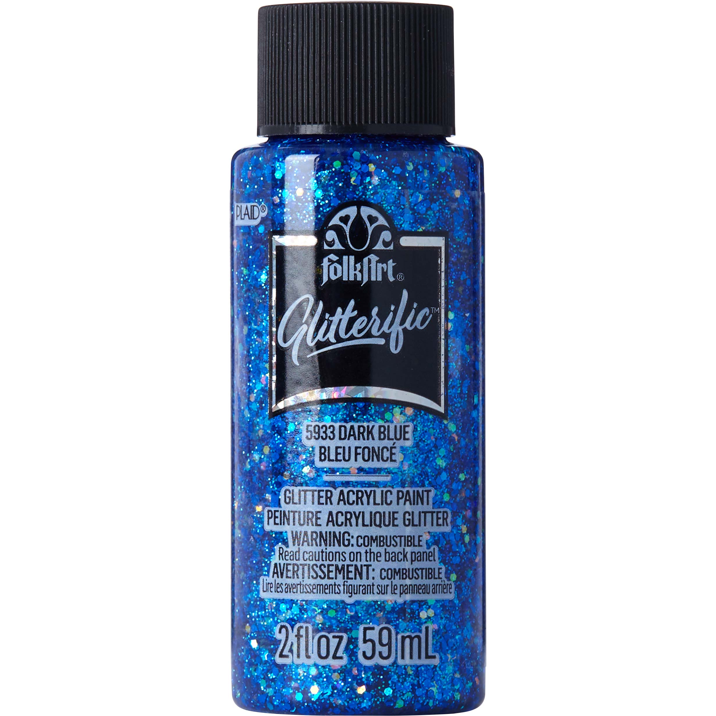 Shop Plaid FolkArt ® Glitterific™ Acrylic Paint - Dark Blue, 2 oz. - 5933 - 5933 | Plaid Online