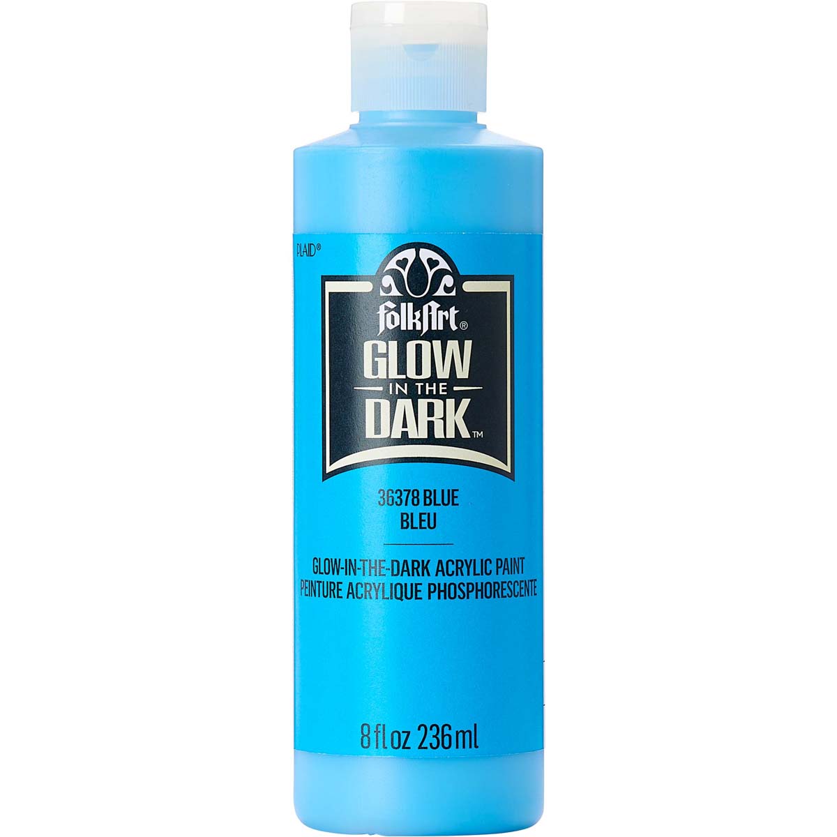 Shop Plaid FolkArt ® Glow-in-the-Dark Acrylic Colors - Blue, 8 oz. - 36378  - 36378