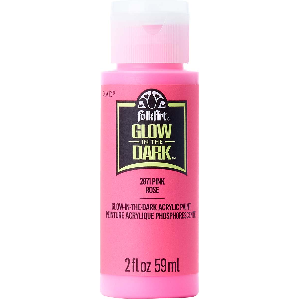 Shop Plaid FolkArt ® Glow-in-the-Dark Acrylic Colors - Pink, 2 oz. - 2871 -  2871